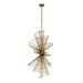 Kalco - 315950NRB - Six Light Foyer Pendant - Aurora - Nordic Brass