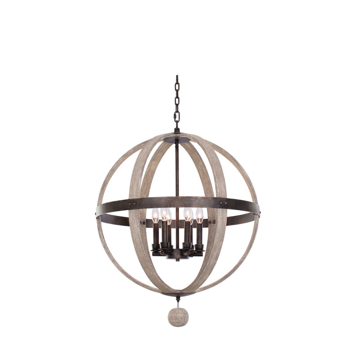 Kalco - 506851FG - Six Light Pendant - Harper - Florence Gold