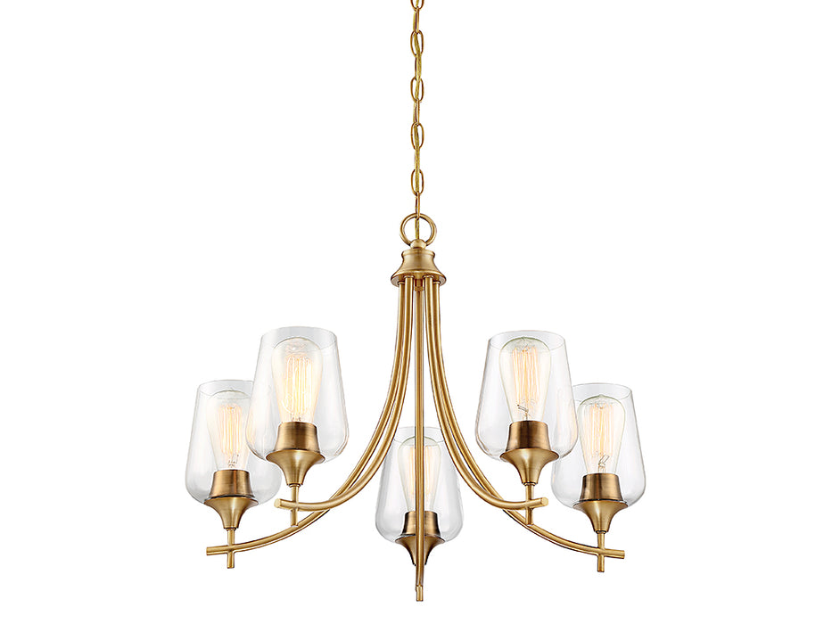 Savoy House - 1-4032-5-322 - Five Light Chandelier - Octave - Warm Brass