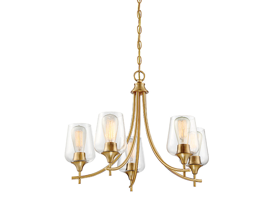 Savoy House - 1-4032-5-322 - Five Light Chandelier - Octave - Warm Brass