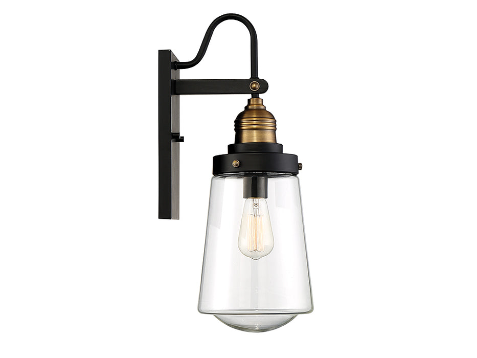 Savoy House - 5-2066-51 - One Light Wall Mount - Macauley - Vintage Black with Warm Brass