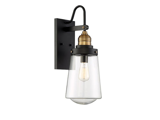 Savoy House - 5-2066-51 - One Light Wall Mount - Macauley - Vintage Black with Warm Brass