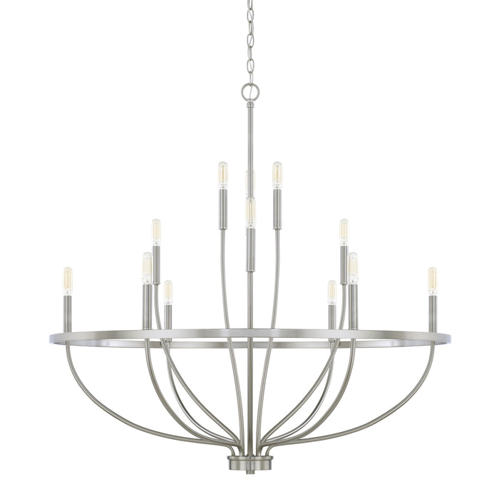 Capital Lighting - 428501BN - 12 Light Chandelier - Greyson - Brushed Nickel