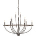 Capital Lighting - 428501BZ - 12 Light Chandelier - Greyson - Bronze