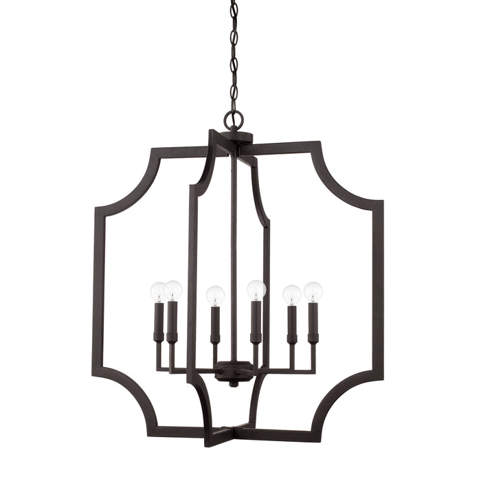 Capital Lighting - 526161BI - Six Light Foyer Pendant - Lesley - Black Iron