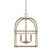 Capital Lighting - 527542AD - Four Light Foyer Pendant - Aubrey - Aged Brass