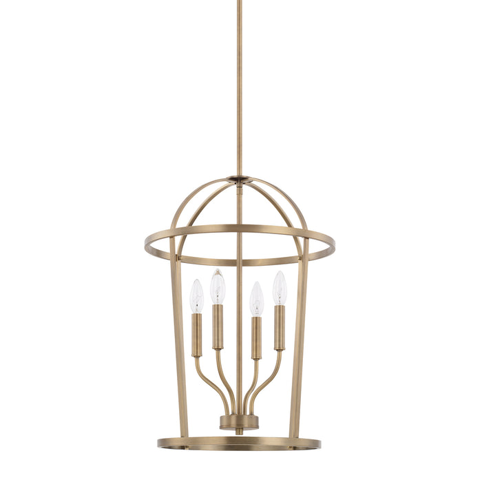 Capital Lighting - 528541AD - Four Light Foyer Pendant - Greyson - Aged Brass