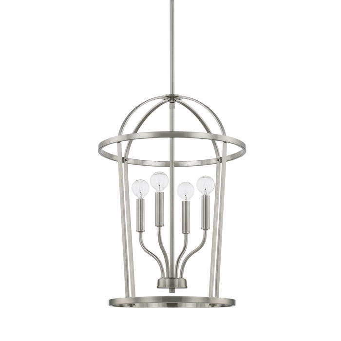 Capital Lighting - 528541BN - Four Light Foyer Pendant - Greyson - Brushed Nickel