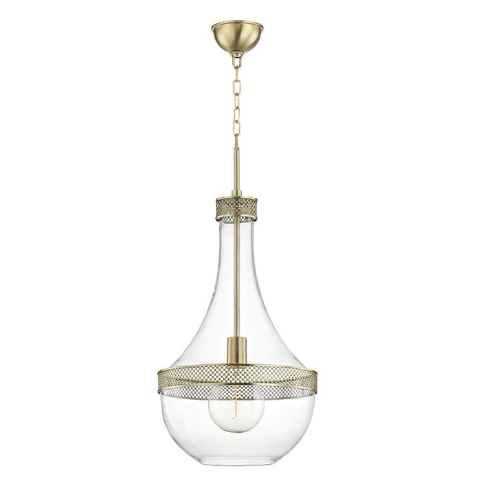 Hudson Valley - 1814-AGB - One Light Pendant - Hagen - Aged Brass