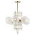 Hudson Valley - 6427-AGB - Six Light Chandelier - Calypso - Aged Brass