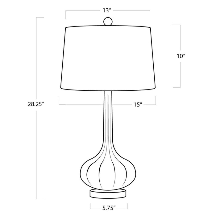 Regina Andrew - 13-1043AM - One Light Table Lamp - Milano - Antique Mercury