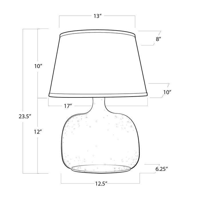 Regina Andrew - 13-1059 - One Light Table Lamp - Seeded - Clear