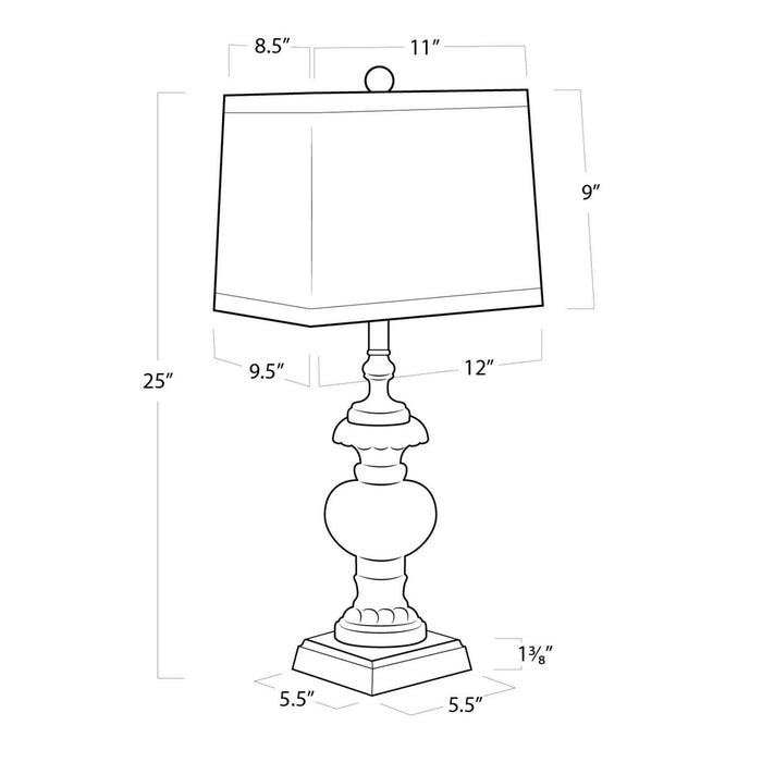 Regina Andrew - 13-1100 - One Light Table Lamp - Parisian - Antique Gold Leaf