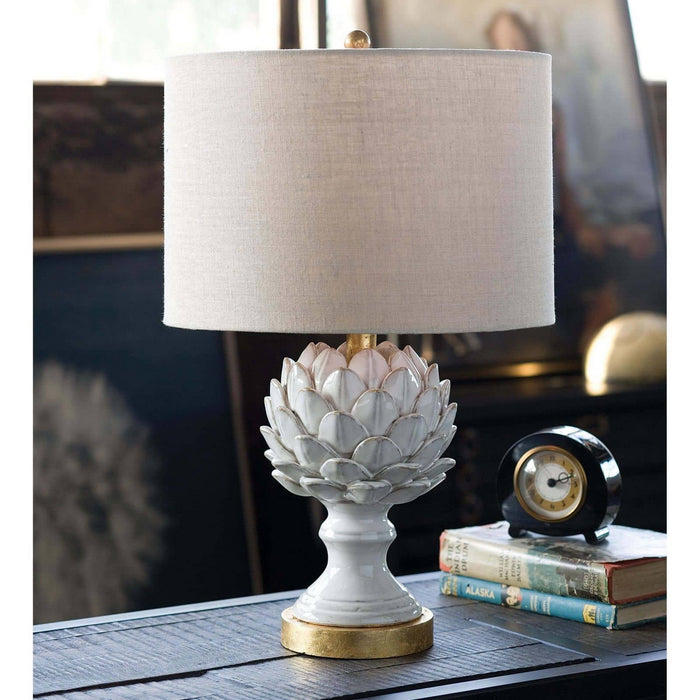 Regina Andrew - 13-1194 - One Light Table Lamp - Leafy - White