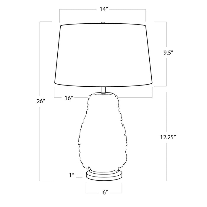 Regina Andrew - 13-1257 - One Light Table Lamp - Alice - White