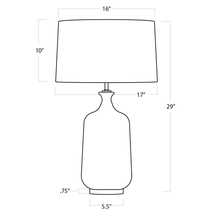 Regina Andrew - 13-1267 - One Light Table Lamp - Glace - White