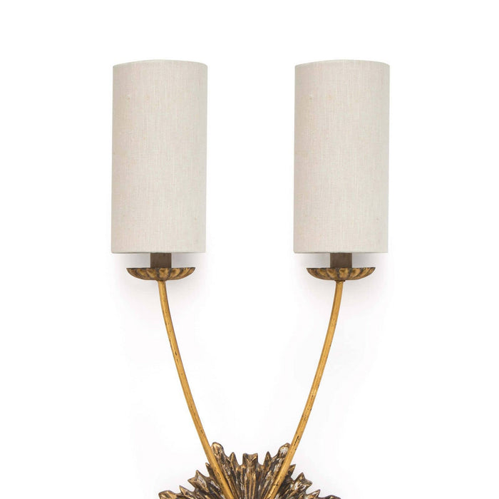 Regina Andrew - 15-1064 - Two Light Wall Sconce - Louis - Antique Gold