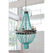 Regina Andrew - 16-1012 - Six Light Chandelier - Beaded - Distressed Painted