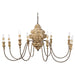 Regina Andrew - 16-1018 - Eight Light Chandelier - Wood - Distressed Painted