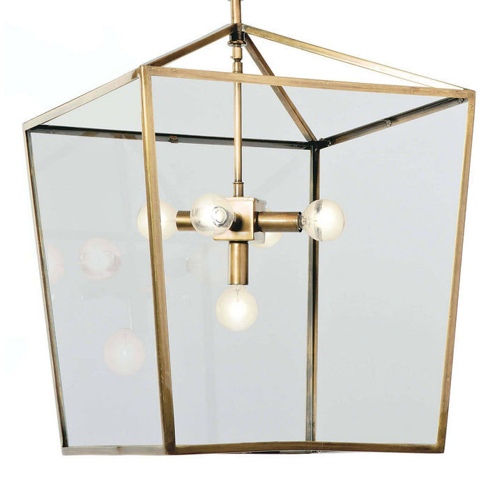 Regina Andrew - 16-1039NB - Five Light Lantern - Camden - Natural Brass