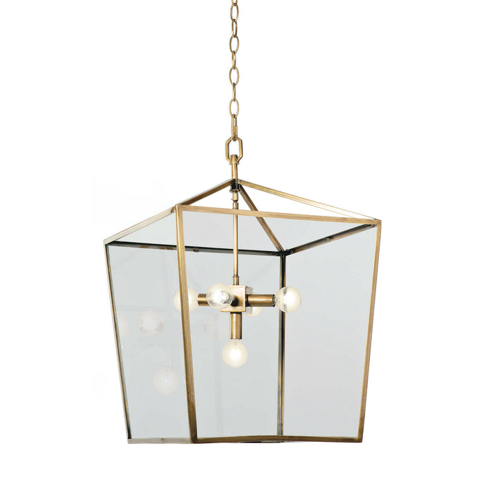 Regina Andrew - 16-1039NB - Five Light Lantern - Camden - Natural Brass