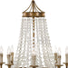 Regina Andrew - 16-1056 - Eight Light Chandelier - Frosted - Antique Gold