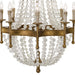 Regina Andrew - 16-1056 - Eight Light Chandelier - Frosted - Antique Gold