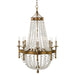 Regina Andrew - 16-1056 - Eight Light Chandelier - Frosted - Antique Gold