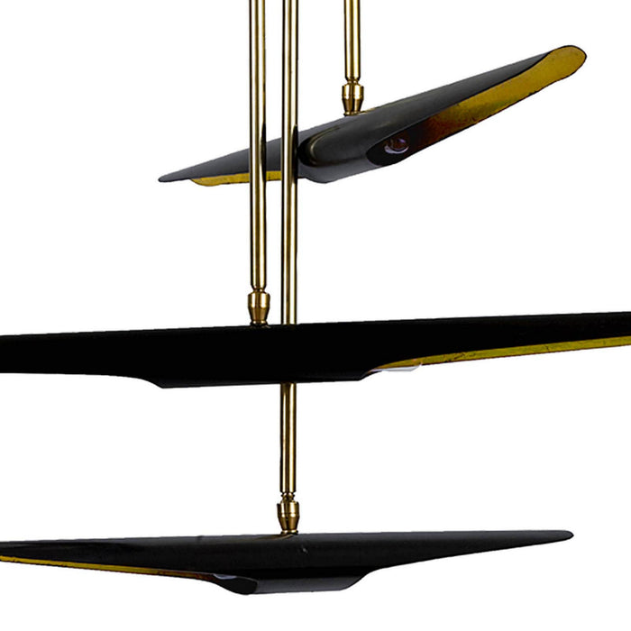 Regina Andrew - 16-1081BLK - Six Light Chandelier - Concorde - Blackened Steel