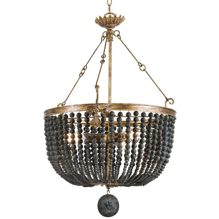 Regina Andrew - 16-1082 - Three Light Chandelier - Fabian - Black