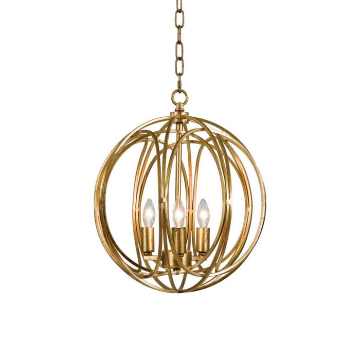 Regina Andrew - 16-1095GL - Three Light Pendant - Ofelia - Gold Leaf