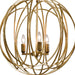 Regina Andrew - 16-1096GL - Three Light Pendant - Ofelia - Gold Leaf