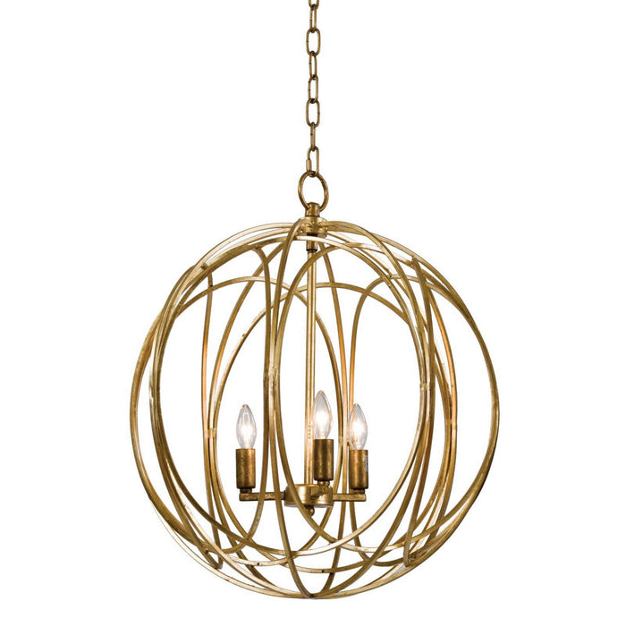 Regina Andrew - 16-1096GL - Three Light Pendant - Ofelia - Gold Leaf