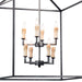 Regina Andrew - 16-1132BI - Eight Light Lantern - Cape - Blackened Iron