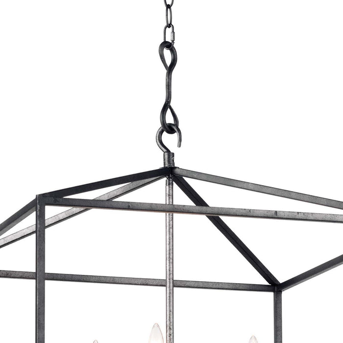 Regina Andrew - 16-1132BI - Eight Light Lantern - Cape - Blackened Iron