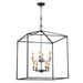 Regina Andrew - 16-1132BI - Eight Light Lantern - Cape - Blackened Iron