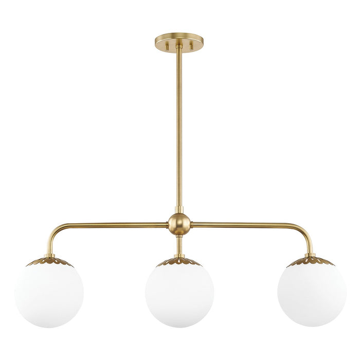 Mitzi - H193903-AGB - Three Light Linear - Paige - Aged Brass