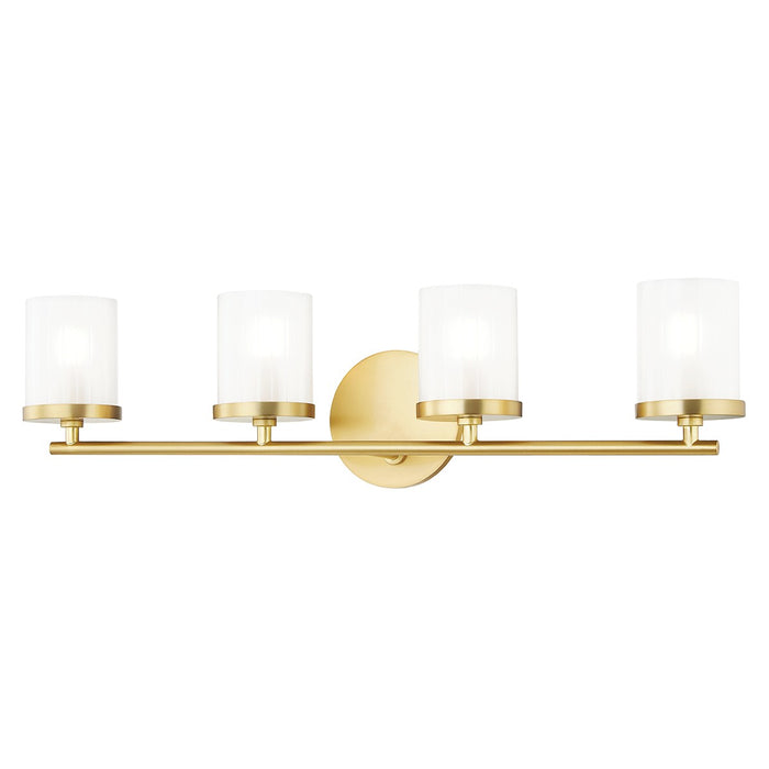 Mitzi - H239304-AGB - Four Light Bath and Vanity - Ryan - Aged Brass