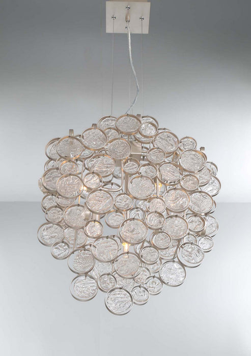 Eurofase - 34030-011 - Seven Light Chandelier - Trento - Champagne Silver