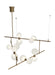 Visual Comfort Modern - 700MDCHGRS - LED Chandelier - ModernRail - Aged Brass