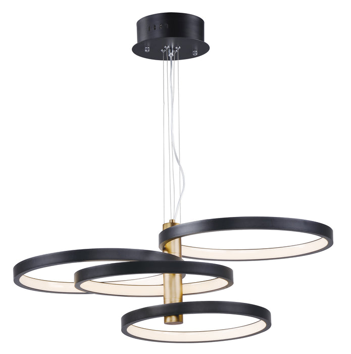 ET2 - E24326-BKGLD - LED Pendant - Hoopla - Black / Gold