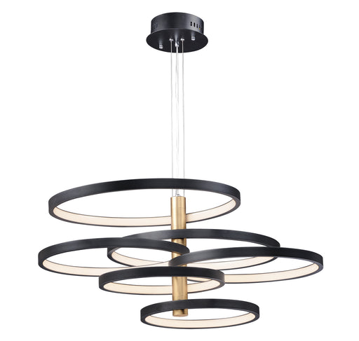 ET2 - E24327-BKGLD - LED Pendant - Hoopla - Black / Gold