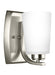 Generation Lighting. - 4128901-962 - One Light Wall / Bath Sconce - Franport - Brushed Nickel