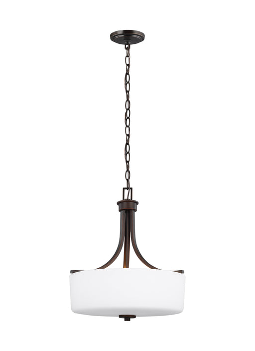 Generation Lighting. - 6528803-710 - Three Light Pendant - Canfield - Bronze