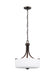 Generation Lighting. - 6528803-710 - Three Light Pendant - Canfield - Bronze