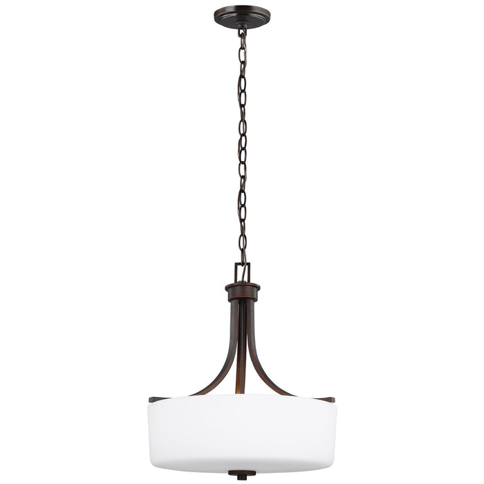 Generation Lighting. - 6528803EN3-710 - Three Light Pendant - Canfield - Bronze