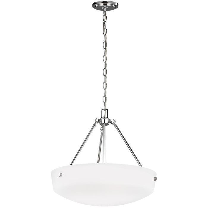 Generation Lighting. - 6615203-05 - Three Light Pendant - Kerrville - Chrome