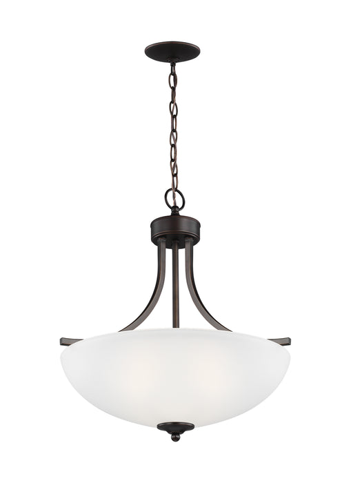 Generation Lighting. - 6616503EN3-710 - Three Light Pendant - Geary - Bronze