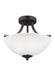 Generation Lighting. - 7716502-710 - Two Light Semi-Flush Convertible Pendant - Geary - Bronze