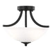 Generation Lighting. - 7716502-112 - Two Light Semi-Flush Convertible Pendant - Geary - Midnight Black